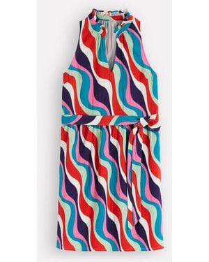 Boden Viv Double Cloth Short Dress - White