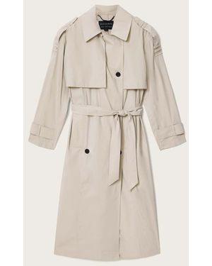 AllSaints Linnie Lib Trench Coat - Natural