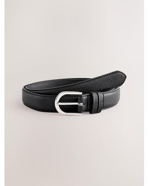 Next Regular Grain Pu Belt - Natural
