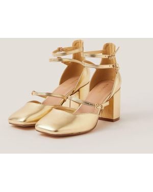Monsoon Edie Mary Jane Heels - Natural