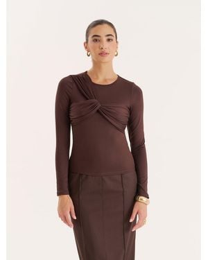 4th & Reckless Twist Front Cora Top - Purple