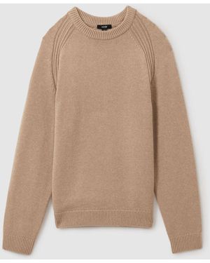 Reiss Cloud Pullover Aus Wollmischung Mit Raglanärmelnmittel - Braun