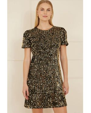 Yumi' Sequin Tunic Dress - Black