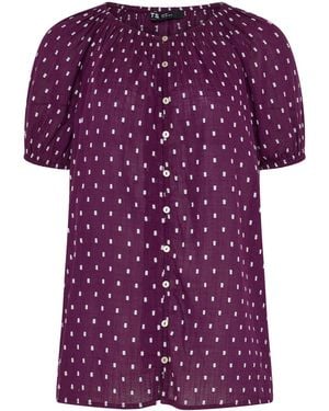 Long Tall Sally Dobby Button Up Shirt - Purple