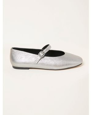 FatFace Fatface Leather Mary Jane Pump - Natural