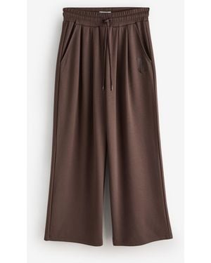 Ted Baker Viscose Lounge Wide Leg Trousers - Brown