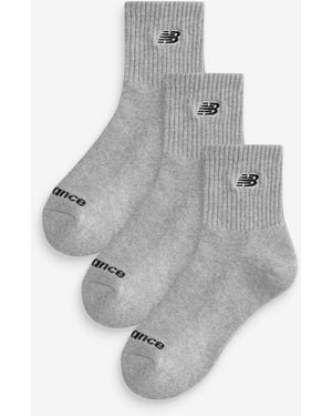 New Balance Performance Cushion Ankle Socks 3-Pack - Grey