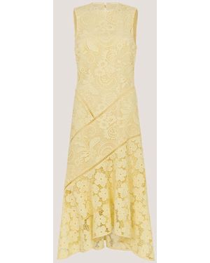 Monsoon Gianna Sleeveless Lace Midi Dress - Yellow