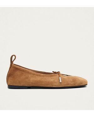 Alohas Rosalind Leather Ballet Flat Shoes - Brown