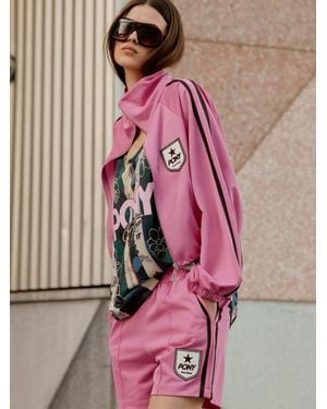 River Island Pony Long Sleeve Jersey Track Jacket - Pink