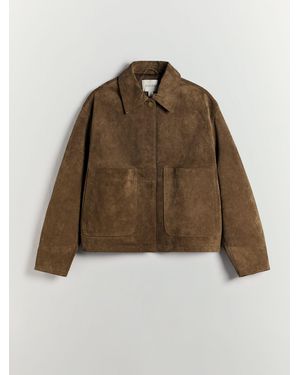 BHOEM Real Suede Patch Pockets Jacket - Brown