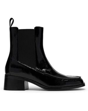 Clarks Moseley Up Leather Boots - Black