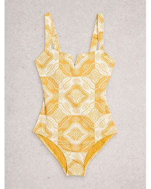 White Stuff Gabrielle Control Swimsuit - Metallic