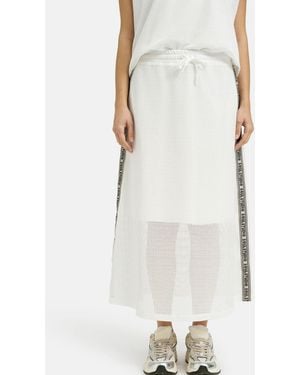 Smith & Soul Stretch Jersey Mesh Midi Skirt - White