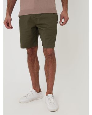 Threadbare Regular Fit Stretch 3 Pocket Chino Shorts - Green
