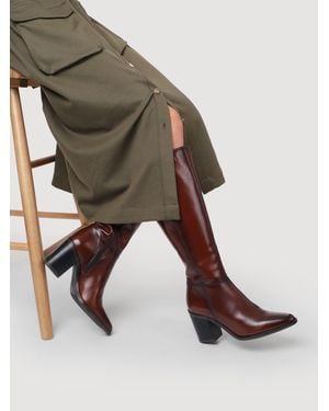 Jones Bootmaker Jones Bootmaker Cagliari Extra Slim Calf Fit Knee-High Boots - Brown