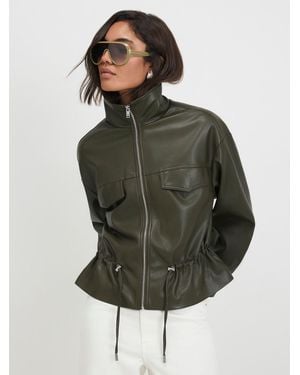 River Island Drawstring Funnel Jacket - Green