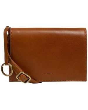 Conkca Fleur Leather Cross-Body Bag - Brown