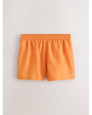 Next Palm Logo Quick Dry 4 Inch Swim Shorts - Orange