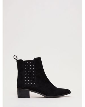 Phase Eight Suede Studded Boots - Black