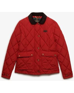 Superdry Cord Trimmed Liner Jacket - Red