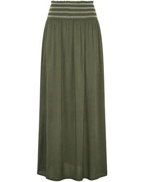Long Tall Sally Embroidered Waist Maxi Skirt - Green
