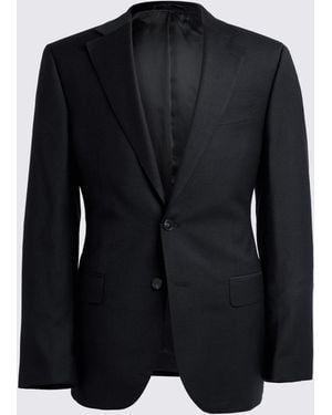 Moss Regular Fit Twill Suit Jacket - Black