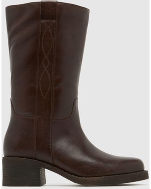 schuh Delany Leather Calf Boot - Brown