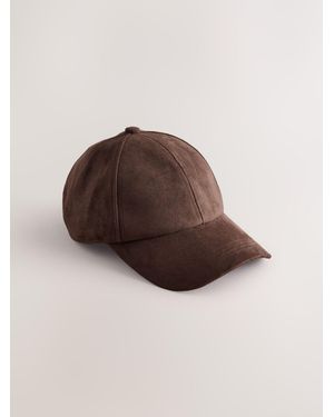 Next Chocolate Suede Cap - Brown