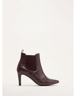 Phase Eight Leather Ankle Boots - Brown