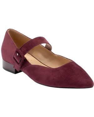 Lotus Suede Mary-Jane Shoes - Purple