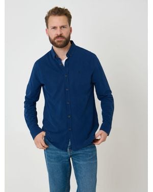 Saltwell Dyed 100% Cotton Pique Shirt - Blue