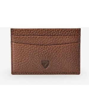 Aspinal of London Slim Credit Card Case Grain Leather - Brown
