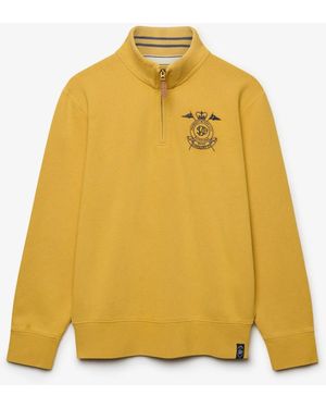 Superdry Gothic Varsity Half Zip Sweatshirt - Yellow
