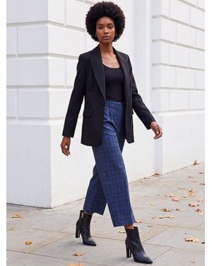 Roman Checkered Culottes - Blue