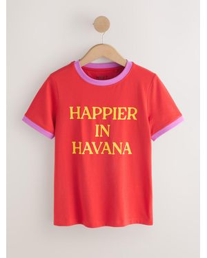 Next Havana Graphic Short Sleeve T-Shirt - Red