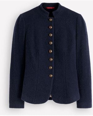 Boden Hereford Boiled Wool Jacket - Blue