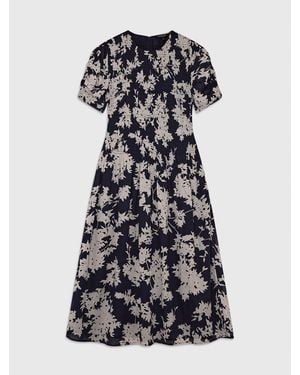 Whistles Shadow Floral Avery Dress - Blue