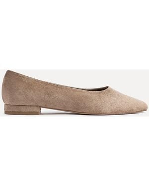 Linzi Wide Fit Compete Pointed Toe Ballet Flat Shoes - Natural