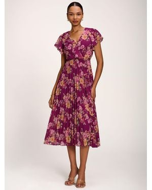 Jolie Moi Printed Chiffon Midi Dress - Pink