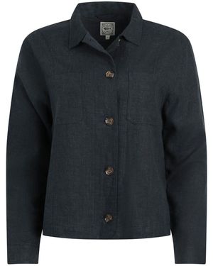 Weird Fish Karsten Relaxed Linen Jacket - Black
