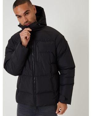 Threadbare Ripstop Hooded Padded Coat - Black