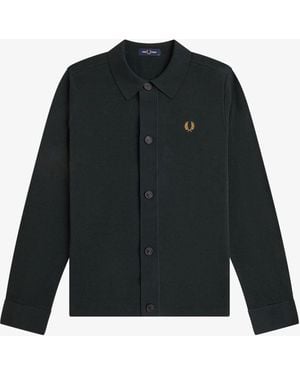 Fred Perry Fred Perry Knitted Overshirt - Black