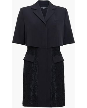 French Connection Miles Beckett 3D Textured Tailored Blazer Dress - Black