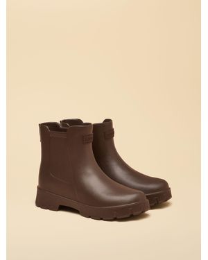 Joules Raindance Chocolate Eva Lightweight Ankle Wellies - Natural