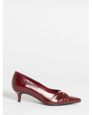 JD Williams Hardware Detail Court Shoes - Red