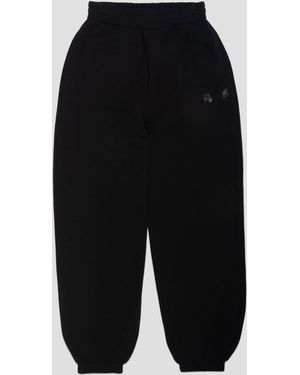 Pineapple Oversized Baggy Cuffed Sweatpants - Black