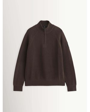 Belstaff Bradwell Quarter Zip Sweater - Brown