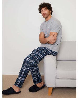 Threadbare Dark Pyjamas Set - White