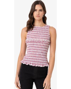 Amy Lynn Mona Smocked Top - Red